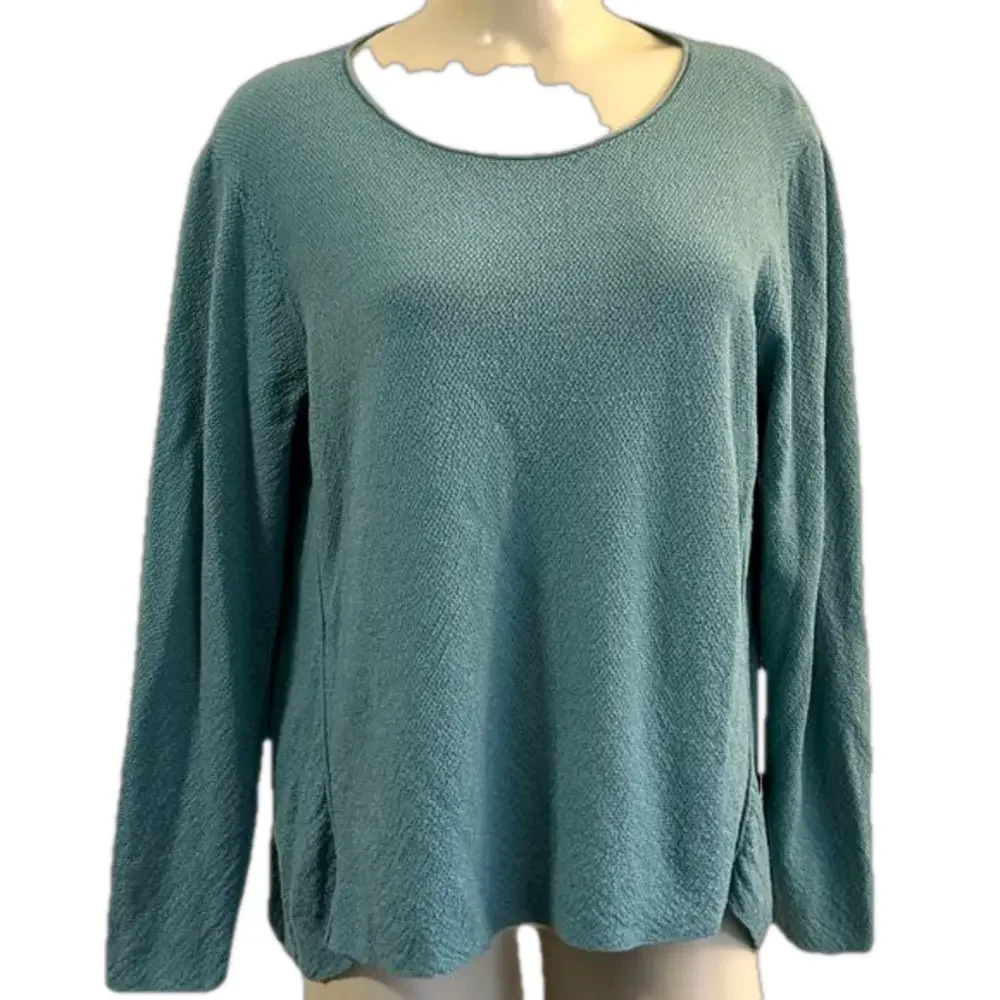 EILEEN FISHER PL MINT TURQUOISE 100% wool SWEATER as is